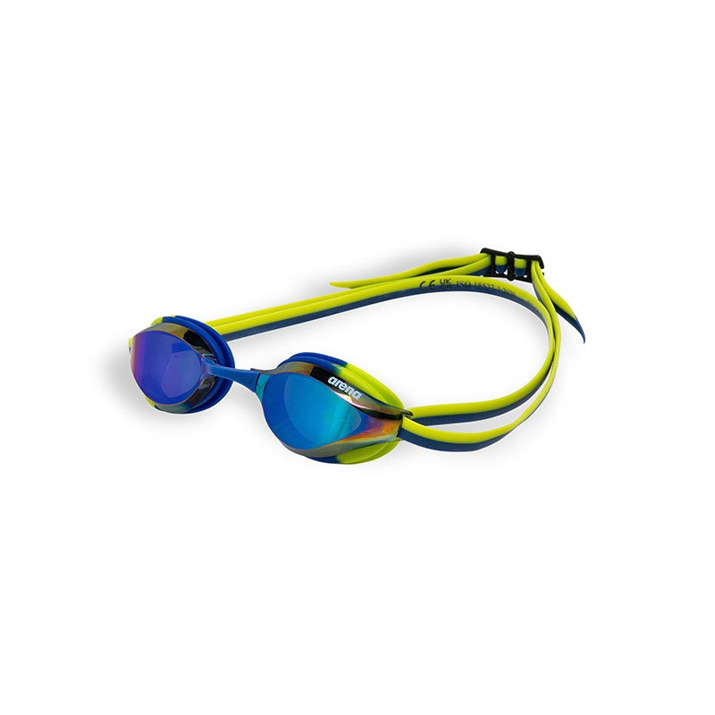 Arena Python junior Mirror Goggles - Blue Lime