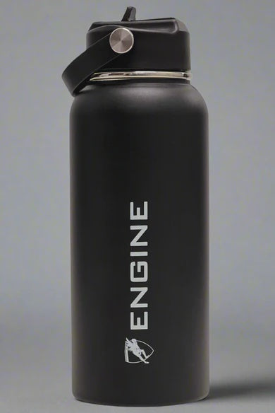Engine Stainless Steel Drink Bottle 1L - Black