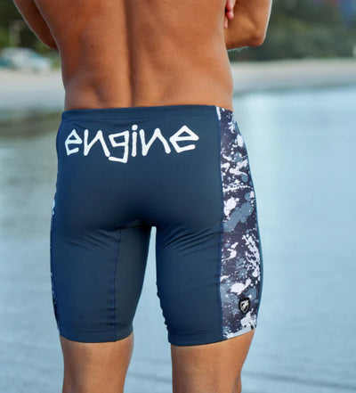 Engine Mens Spliced Poly Jammer - Spray Charcoal
