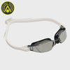 Aquasphere Xceed Goggles - Silver Titanium Mirror Lens Black White