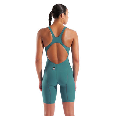 Arena Womens Powerskin Impulso Open Back - Biscay Bay Jade Cherry