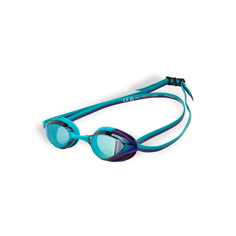 Arena Python junior Mirror Goggles - Emerald Peacock Plum