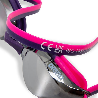Arena Python junior Mirror Goggles - Silver Pink Plum