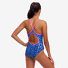 Funkita Girls Diamond Back One Piece - Blue Viper