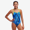 Funkita Girls Diamond Back One Piece - Wing Streak