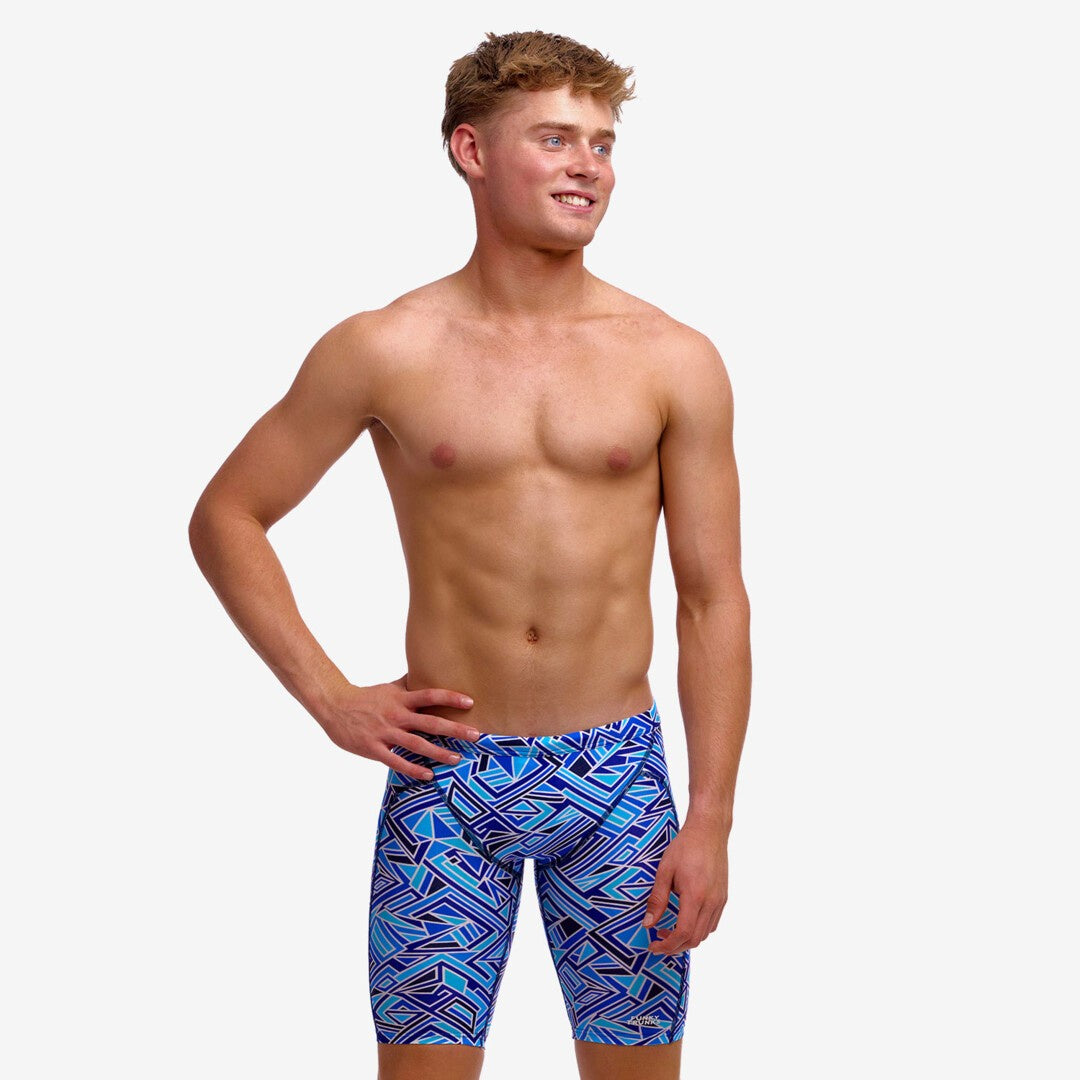 Funky Trunks Boys Training Jammers - Blue Bits