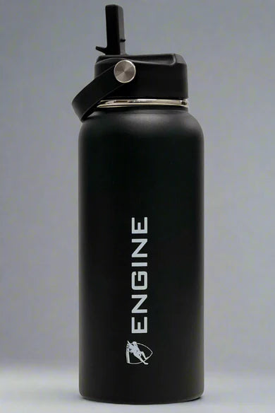Engine Stainless Steel Drink Bottle 1L - Black