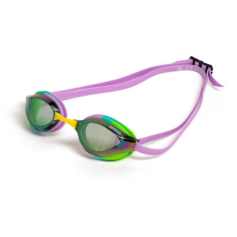 Arena Python Mirror Goggles - Green Violet