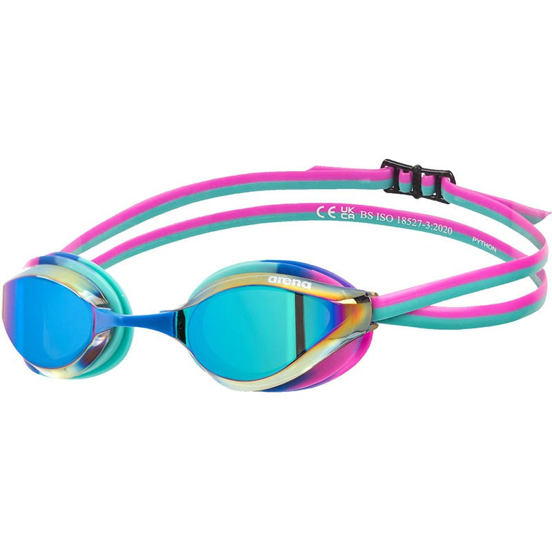 Arena Python Mirror Goggles - Turquoise Water Fuchsia