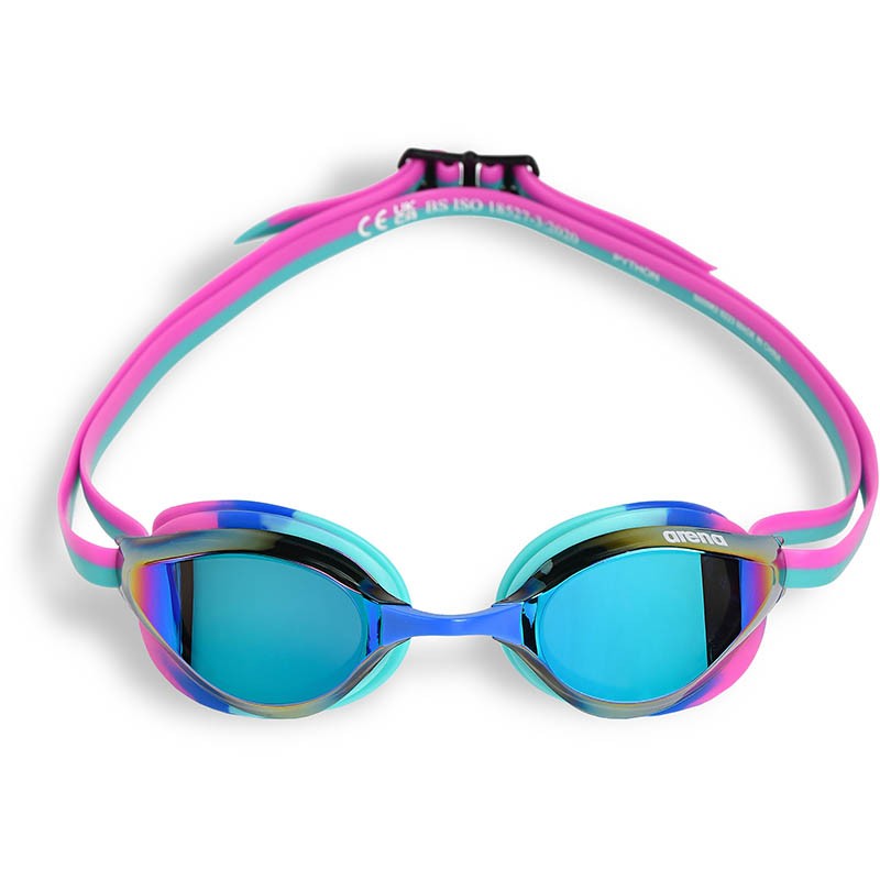 Arena Python Mirror Goggles - Turquoise Water Fuchsia