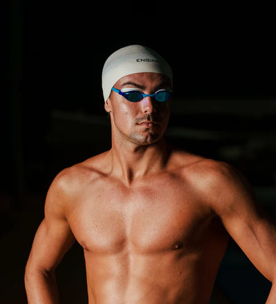 Engine Racing Dome Swim Cap - White