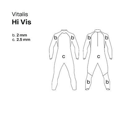 Orca Mens Vitalis Open Water Hi Vis Wetsuit