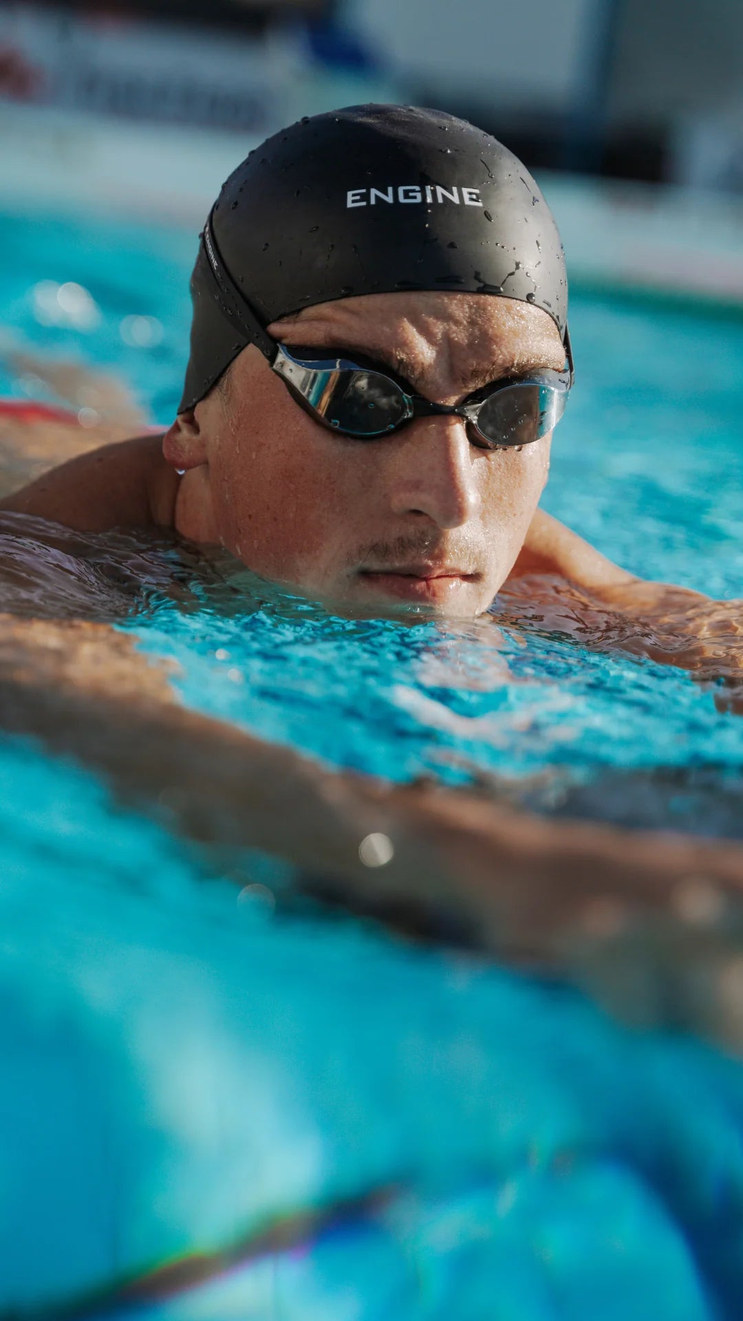 Engine Racing Dome Swim Cap - Black