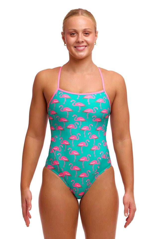 Funkita Ladies Single Strap One Piece - Go Flamingo!