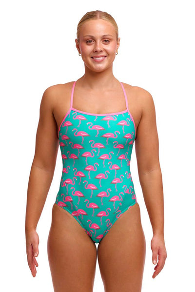 Funkita Ladies Single Strap One Piece - Go Flamingo!