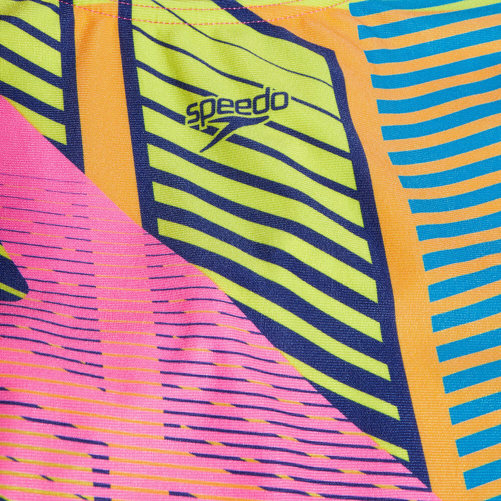 Speedo Girls Digital Placement Splashback - Blue Pink Lime