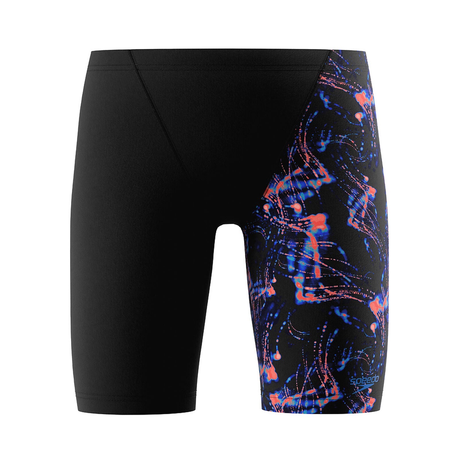 Speedo Boys Print V Cut Jammer - Black Red Blue