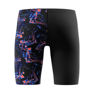 Speedo Boys Print V Cut Jammer - Black Red Blue