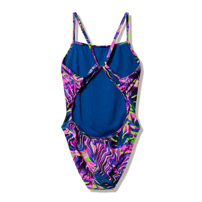 Speedo Womens Printed Web Back One Piece - Techno Jungle