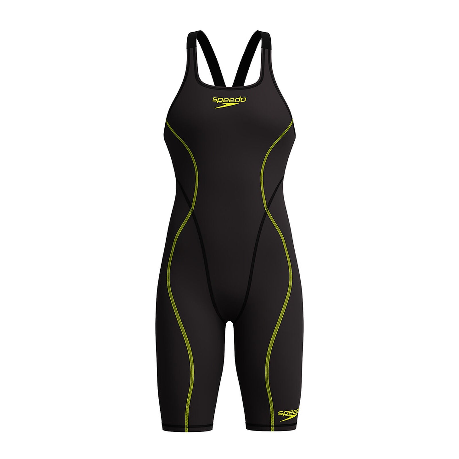 Speedo Junior Girls/Adult Womens Fastskin Hyperspark Openback Kneeskin - Black
