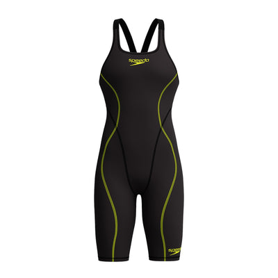 Speedo Junior Girls/Adult Womens Fastskin Hyperspark Openback Kneeskin - Black