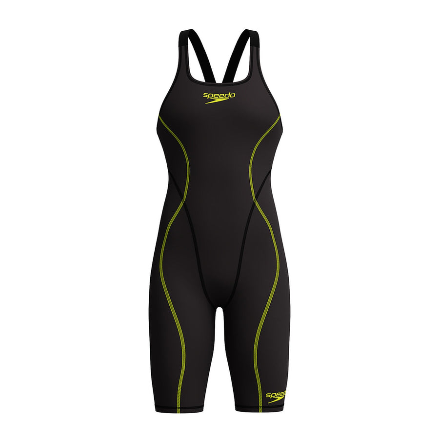Speedo Junior Girls/Adult Womens Fastskin Hyperspark Openback Kneeskin - Black