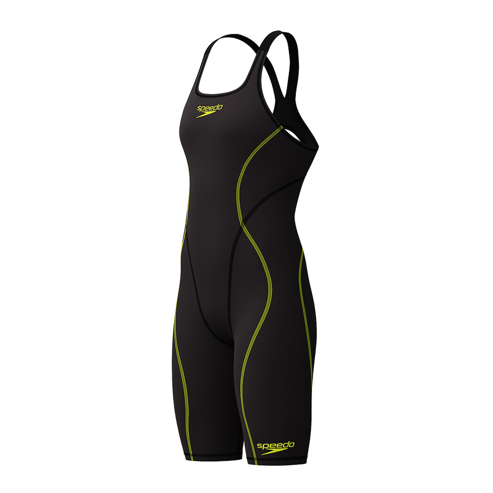Speedo Junior Girls/Adult Womens Fastskin Hyperspark Openback Kneeskin - Black
