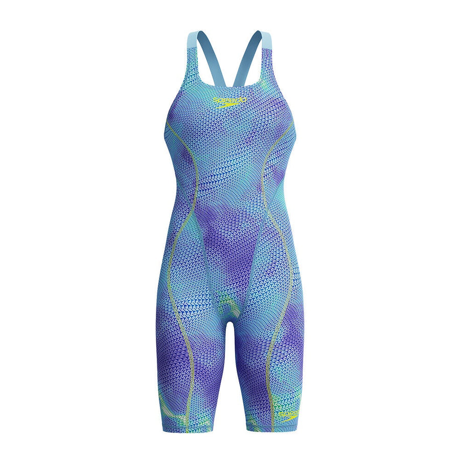 Speedo Junior Girls/Adult Womens Fastskin Hyperspark Openback Kneeskin - Under current Blue