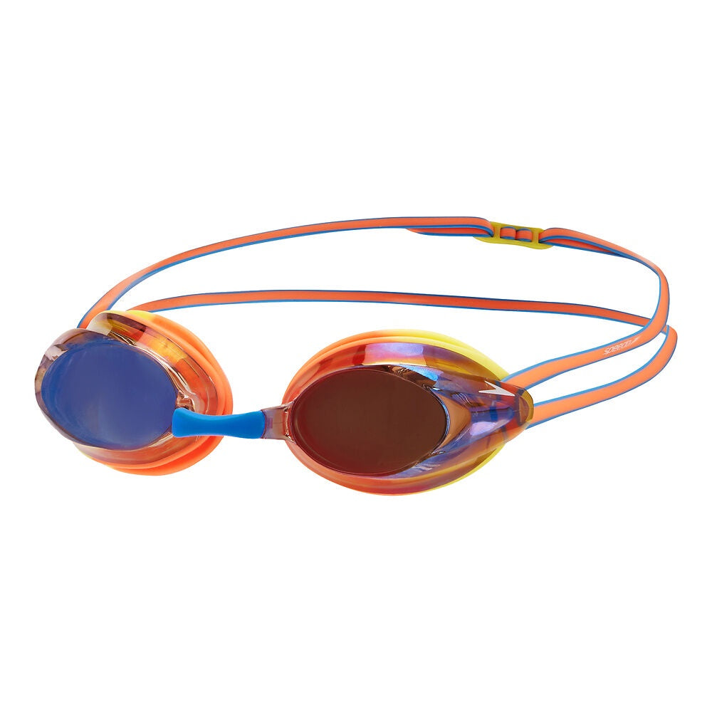 Speedo Junior Opal Mirror Goggles - Orange/Yellow/Blue