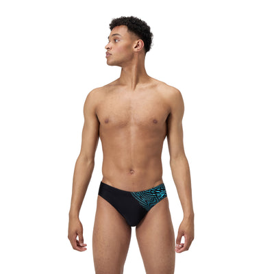 Speedo Mens Medley Logo 7cm brief - Black/Blue