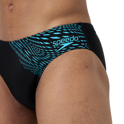 Speedo Mens Medley Logo 7cm brief - Black/Blue