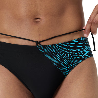 Speedo Mens Medley Logo 7cm brief - Black/Blue