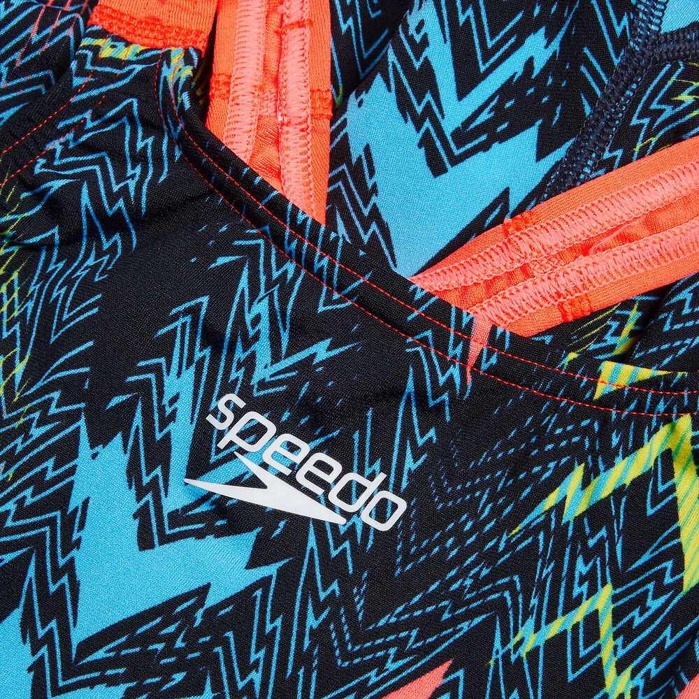 Speedo Girls Fastskin Junior Endurance+ Max Openback Kneeskin-Teal/Blue/Red