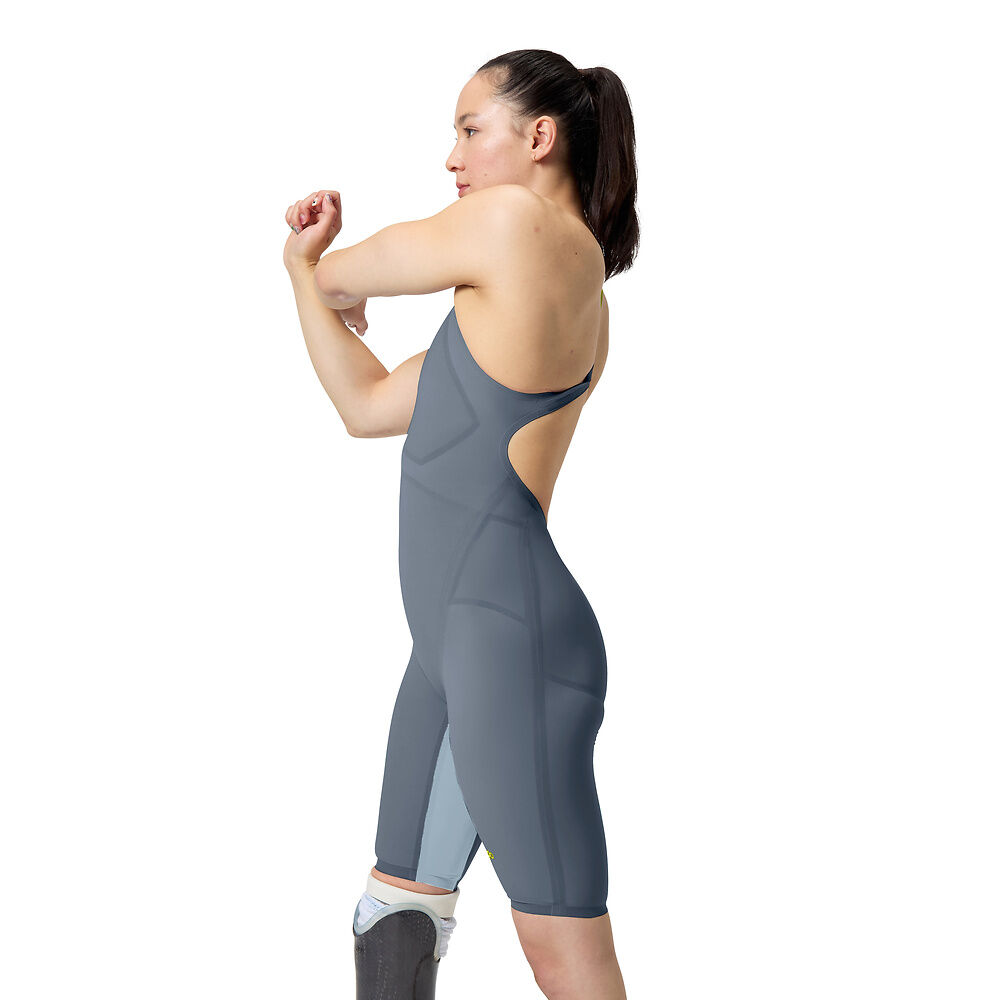 Speedo Womens Fastskin LZR Pure Valor 2.0 Openback  - Grey Blue