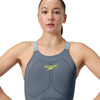 Speedo Womens Fastskin LZR Pure Valor 2.0 Openback  - Grey Blue