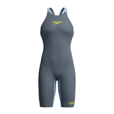 Speedo Womens Fastskin LZR Pure Valor 2.0 Openback  - Grey Blue