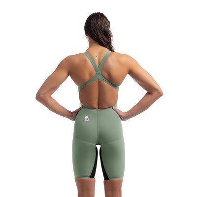 Speedo Womens Fastskin LZR Pure Valor 2.0 Openback - Country Green / Black