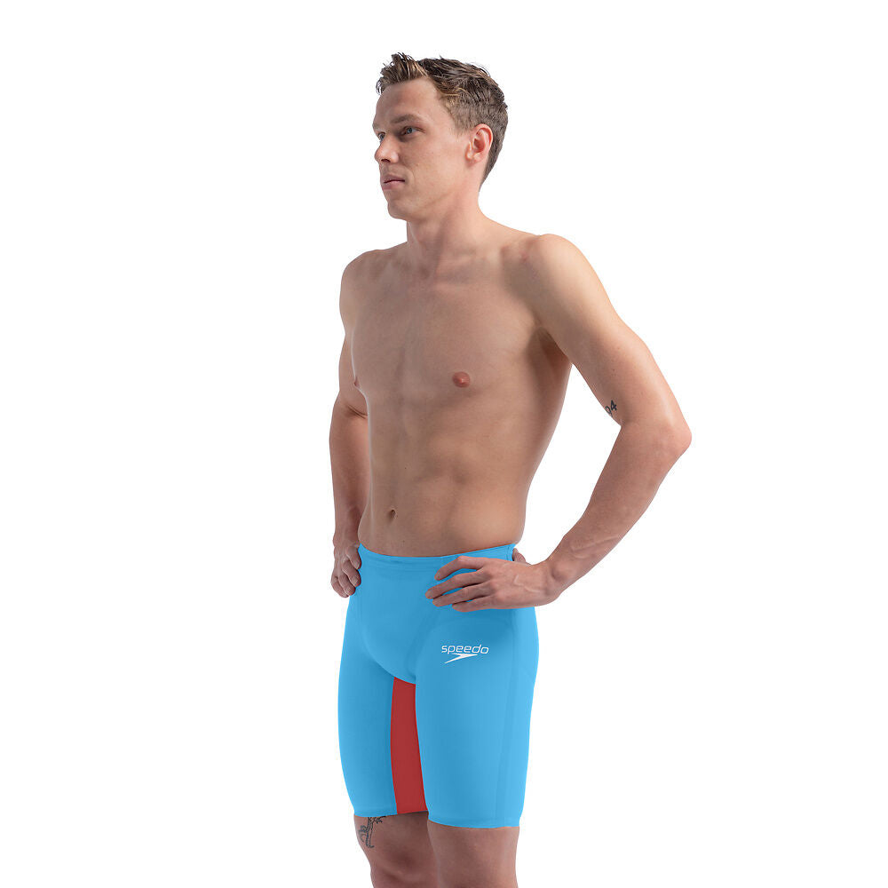 Speedo Mens Fastskin LZR Pure Valor Jammer 2.0 - Picton Blue/Flame Red