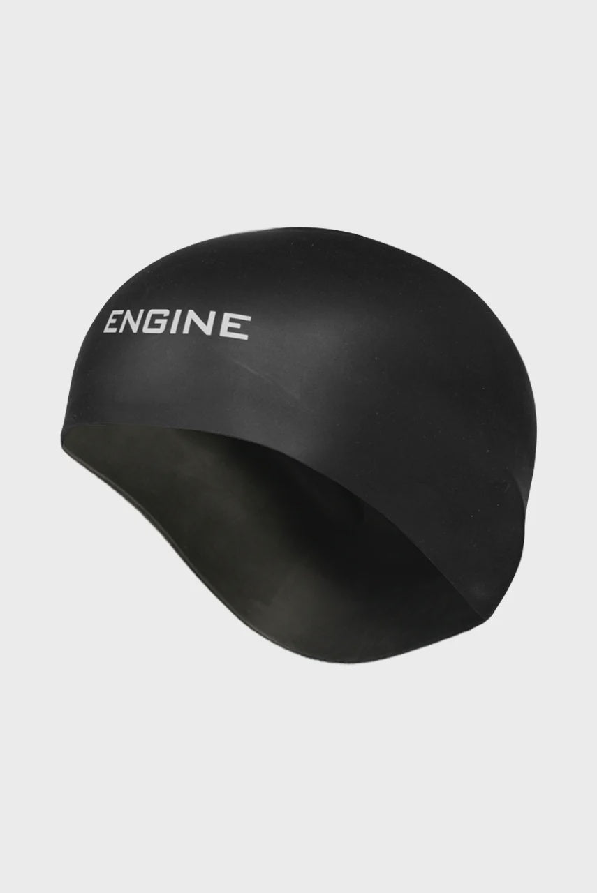 Engine Racing Dome Swim Cap - Black