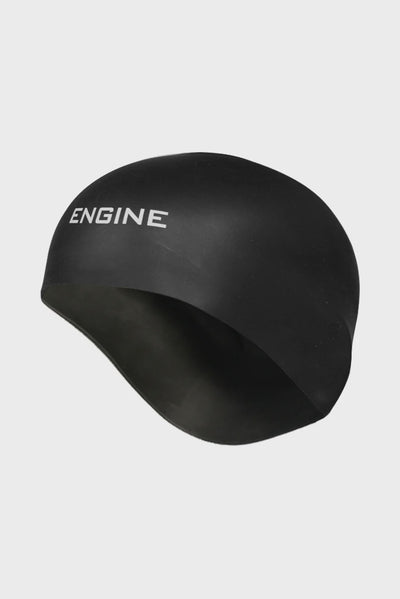 Engine Racing Dome Swim Cap - Black