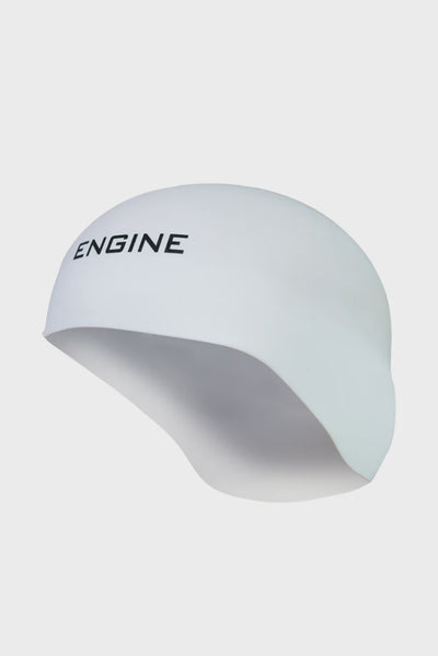 Engine Racing Dome Swim Cap - White