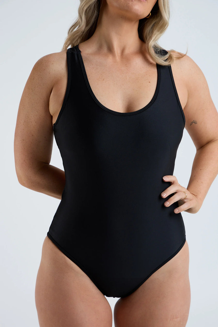 Eco Period Australia -  Youth Girls  and Women's Racerback One Piece Period Swimsuit - Black