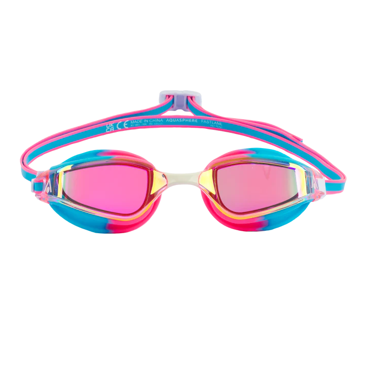 Aquasphere Fastlane Mirror Titanium Lens - Pink Iridescent Ltd Edition
