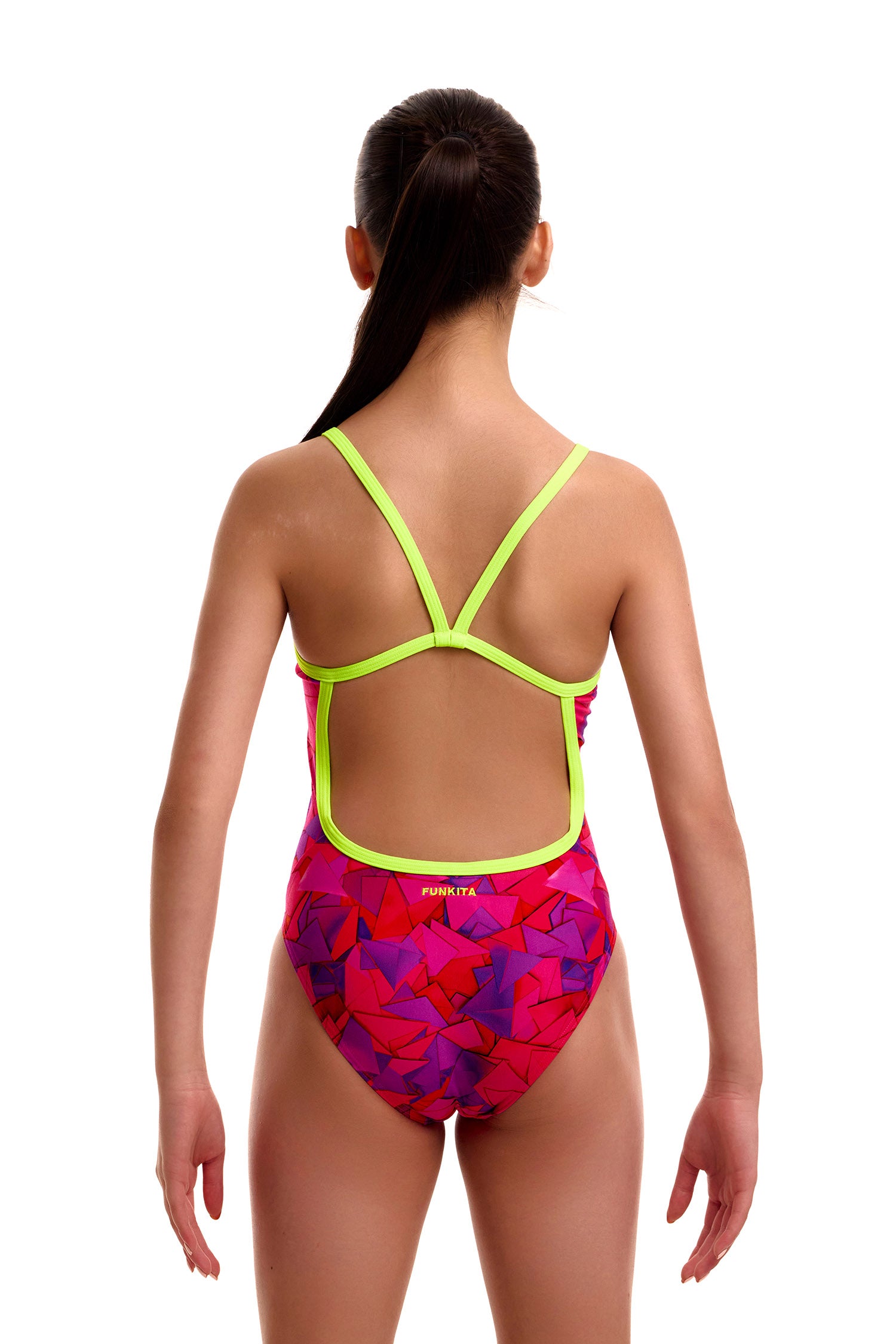 Funkita Girls Single Strap One Piece - Try Pink