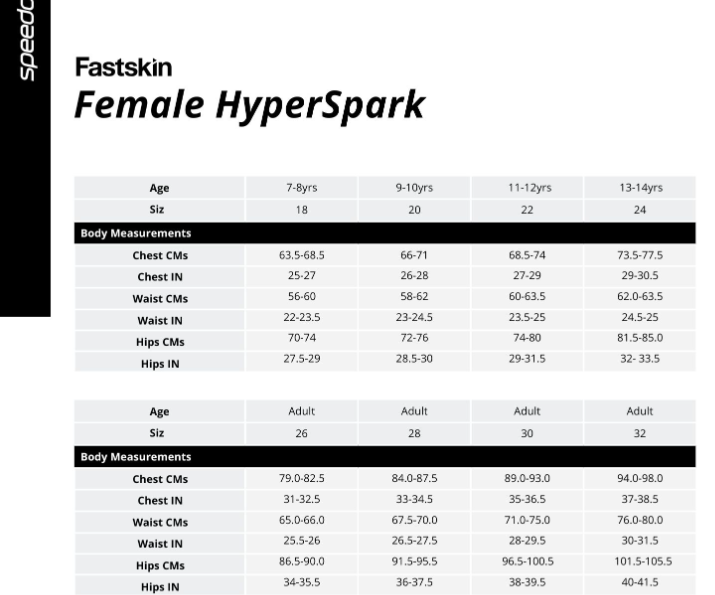 Speedo Junior Girls/Adult Womens Fastskin Hyperspark Openback Kneeskin - Under current Blue