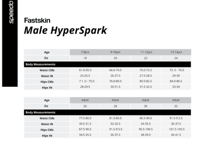 Speedo Junior Boys/Adult Male Fastskin Hyperspark Jammer - Under current Blue