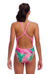 Funkita Girls Single Strap One Piece - Tropic Palm