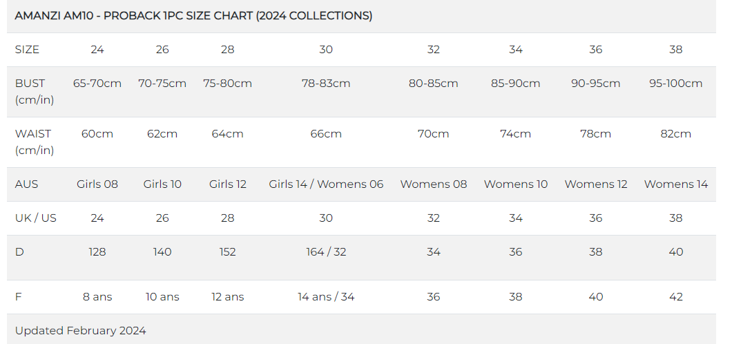 Amanzi Womens Proback One Piece - Fleur