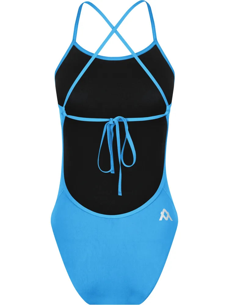 Amanzi Girls Tie Back One Piece - Atoll