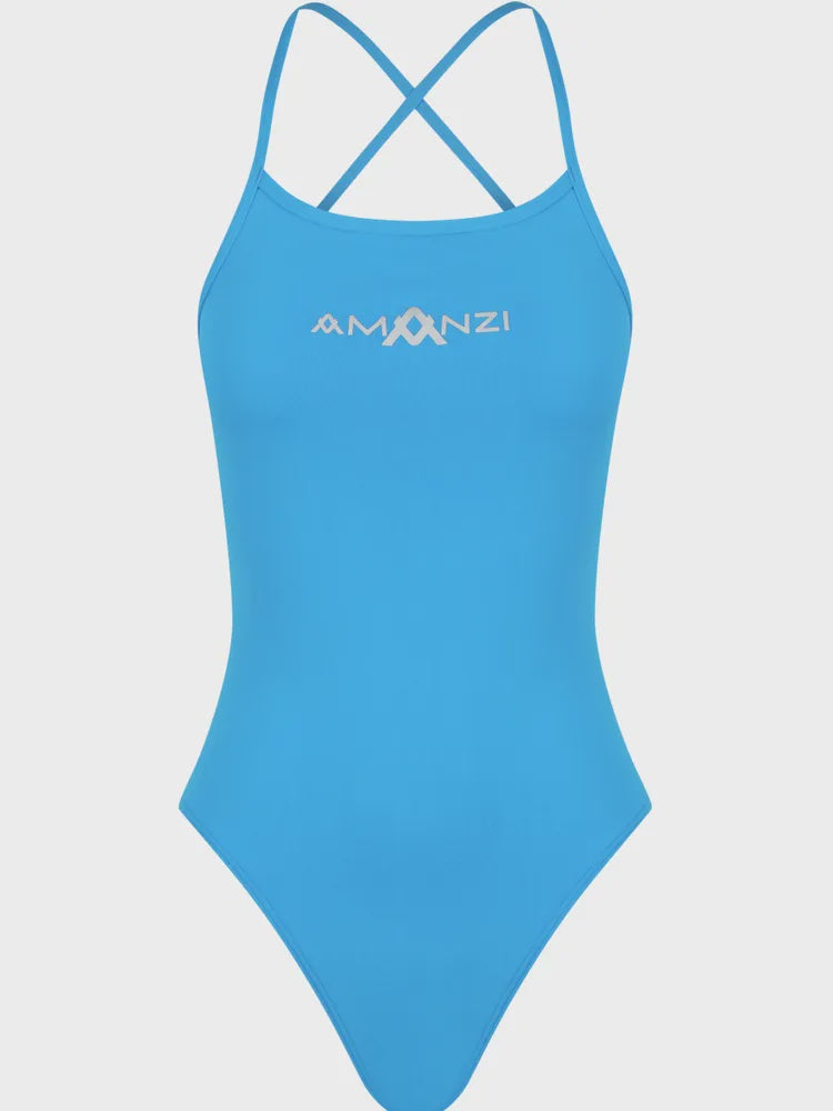 Amanzi Girls Tie Back One Piece - Atoll